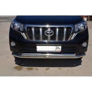 Защита переднего бампера двойная Toyota Land Cruiser Prado 150 2014 Защита переднего бампера двойная Toyota Land Cruiser Prado 150 2014